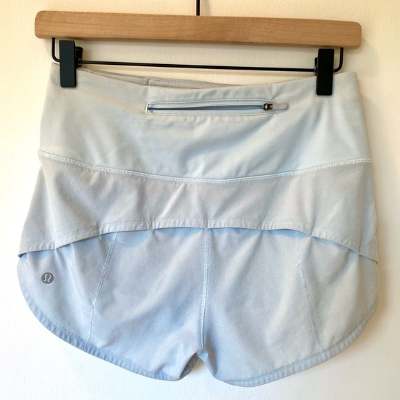 LuluLemon Speed Up High-Rise 2.5 inch Inseam Lined Shorts Pastel Blue Size 4 - Picture 3 of 7